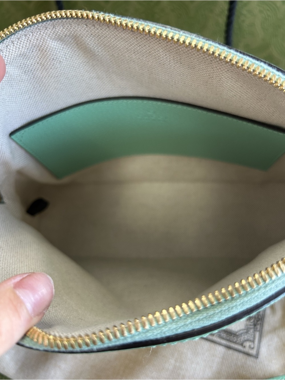 Gucci Mint Green GG Canvas Small Dome Crossbody - Picture 8 of 10